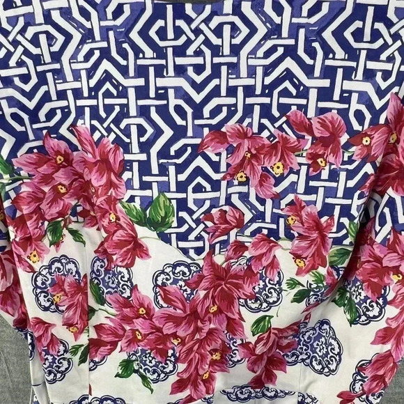 Tablots NWT 16p Mosaic Floral Sateen Fit & Flare Dress Cottagecore MSRP 169.00 - Picture 11 of 16